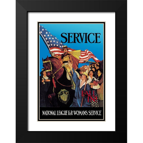 National League for Womans Service Black Modern Wood Framed Art Print with Double Matting by Patterson