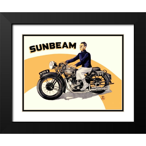 Sunbeam Black Modern Wood Framed Art Print with Double Matting by Unknown