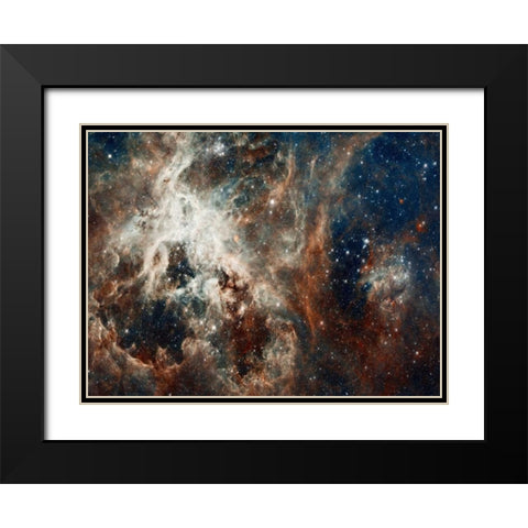 Tarantula Nebula - Compressed Version Black Modern Wood Framed Art Print with Double Matting by NASA