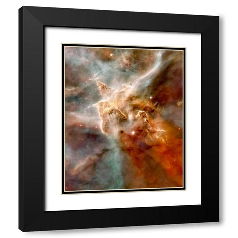 Carina Nebula Black Modern Wood Framed Art Print with Double Matting by NASA