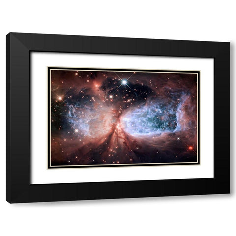 Star-Forming Region S106 Black Modern Wood Framed Art Print with Double Matting by NASA