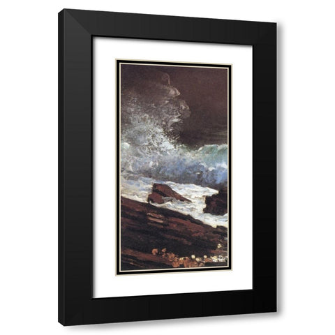Sunlight On The Coast (left) Black Modern Wood Framed Art Print with Double Matting by Homer, Winslow