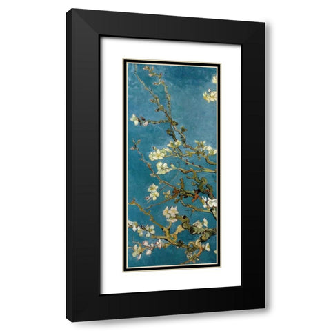 Blossoming Almond Tree - left Black Modern Wood Framed Art Print with Double Matting by Van Gogh, Vincent