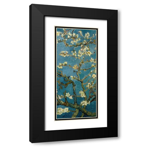Blossoming Almond Tree - center Black Modern Wood Framed Art Print with Double Matting by Van Gogh, Vincent