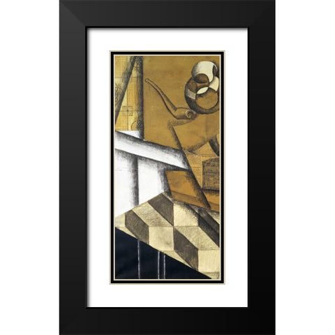 Teacups - left Black Modern Wood Framed Art Print with Double Matting by Gris, Juan