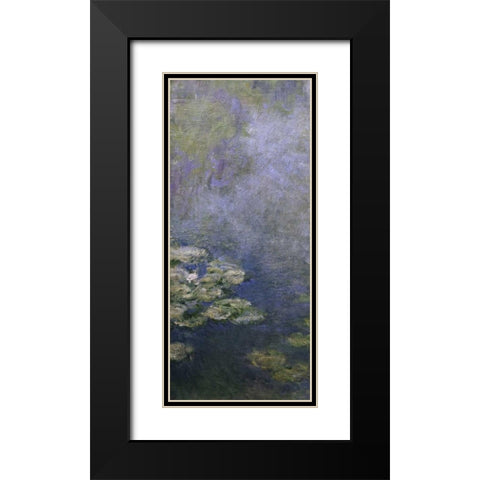 Water Lilies - Nympheas IV - left Black Modern Wood Framed Art Print with Double Matting by Monet, Claude