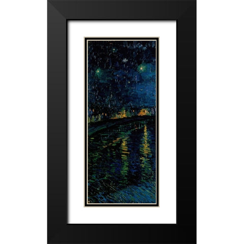 Starlight Over the Rhone - left Black Modern Wood Framed Art Print with Double Matting by Van Gogh, Vincent