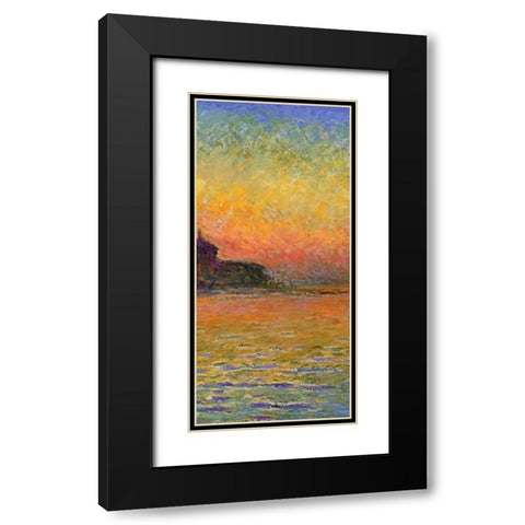 Twilight Venice (center) Black Modern Wood Framed Art Print with Double Matting by Monet, Claude
