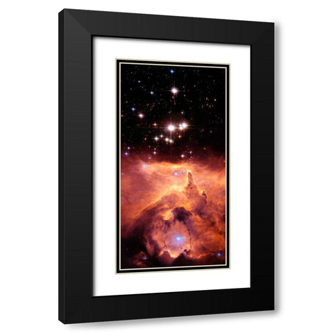 Pismis 24 and NGC 6357 (cropped) Black Modern Wood Framed Art Print with Double Matting by NASA