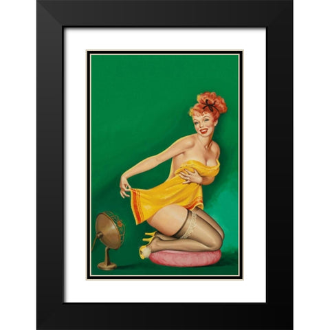 Beauty Parade  Magazine: How to Tickle a Girls Fancy Black Modern Wood Framed Art Print with Double Matting by Driben, Peter