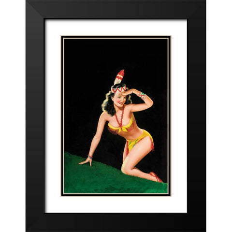 Beauty Parade Magazine: Dancin  Dynamite Black Modern Wood Framed Art Print with Double Matting by Driben, Peter