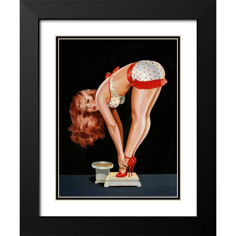 Wink Magazine - On A Scale Black Modern Wood Framed Art Print with Double Matting by Driben, Peter