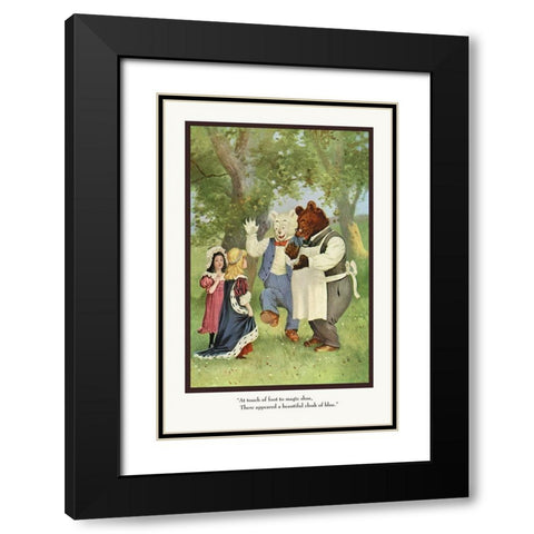Teddy Roosevelts Bears: The Cloak Black Modern Wood Framed Art Print with Double Matting by Culver, R.K.
