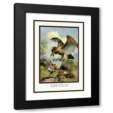 Teddy Roosevelts Bears: Grabbed Black Modern Wood Framed Art Print with Double Matting by Culver, R.K.