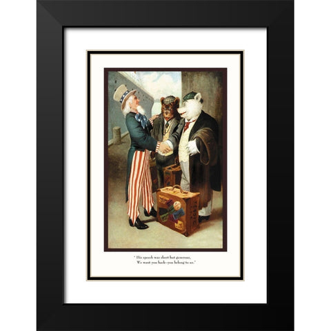 Teddy Roosevelts Bears: You Belong to Us Black Modern Wood Framed Art Print with Double Matting by Culver, R.K.