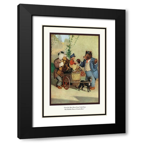 Teddy Roosevelts Bears: Dutchie Hans Black Modern Wood Framed Art Print with Double Matting by Culver, R.K.