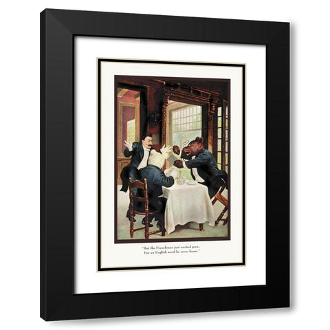 Teddy Roosevelts Bears: The Frenchman Black Modern Wood Framed Art Print with Double Matting by Culver, R.K.