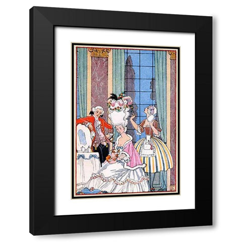 France in the 18th Century Black Modern Wood Framed Art Print with Double Matting by Barbier, Georges