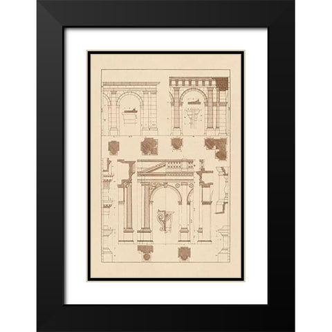 Arcades Black Modern Wood Framed Art Print with Double Matting by Buhlmann, J.