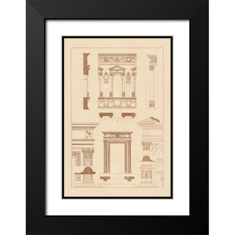 Window in the Cortile of Dodges Palace, Palazzo Vecchio, and Santa Croce Black Modern Wood Framed Art Print with Double Matting by Buhlmann, J.