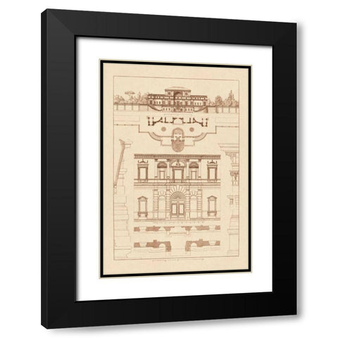 Villa Sacchetti, Villa Papa Giulio at Rome Black Modern Wood Framed Art Print with Double Matting by Buhlmann, J.