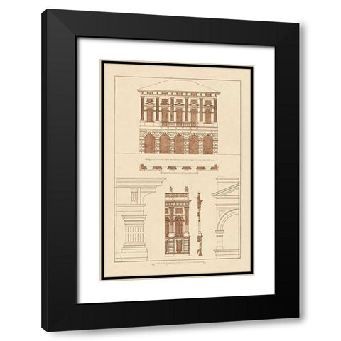 Palazzo Verzi at Verona, Palazzo Madama Black Modern Wood Framed Art Print with Double Matting by Buhlmann, J.