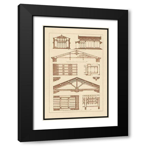 Internal Decoration of Roof Black Modern Wood Framed Art Print with Double Matting by Buhlmann, J.