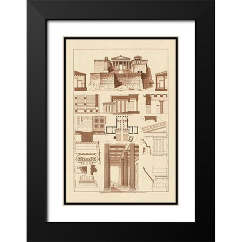 The Propylaea of the Acropolis at Athens Black Modern Wood Framed Art Print with Double Matting by Buhlmann, J.