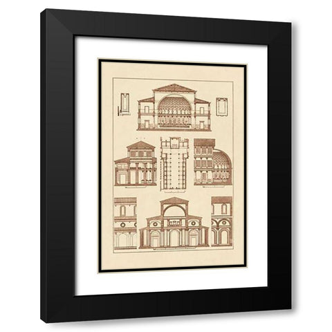 Interior of Basilica Black Modern Wood Framed Art Print with Double Matting by Buhlmann, J.