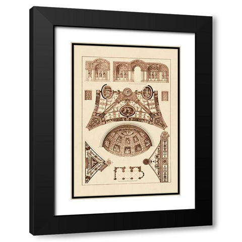 Cross Vaults of the Renaissance Black Modern Wood Framed Art Print with Double Matting by Buhlmann, J.
