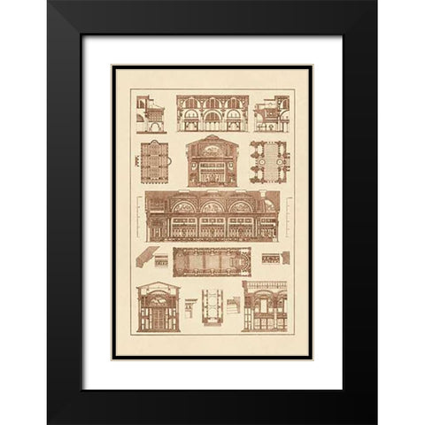 Interiors With Cross Vaults and Cupola Vaulting Black Modern Wood Framed Art Print with Double Matting by Buhlmann, J.