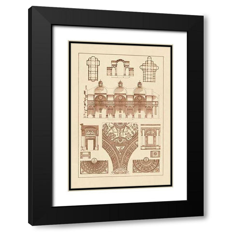 Cupola Vaulting of the Renaissance Black Modern Wood Framed Art Print with Double Matting by Buhlmann, J.