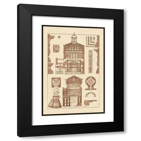 Domical Vaulting of the Renaissance Black Modern Wood Framed Art Print with Double Matting by Buhlmann, J.