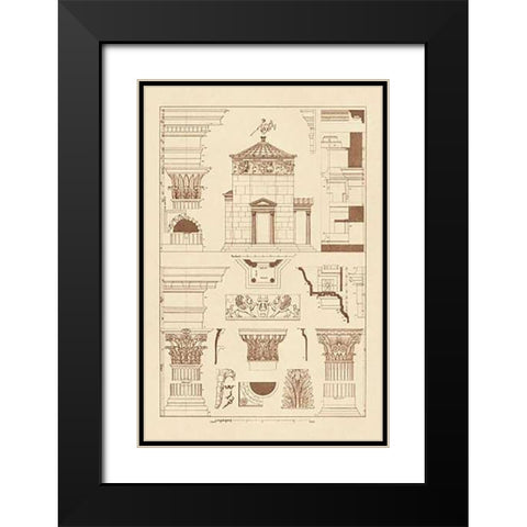 Tower of the Winds and Stoa of Hadrian Black Modern Wood Framed Art Print with Double Matting by Buhlmann, J.