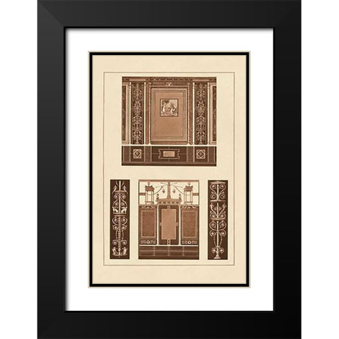 Ancient Wall Paintings Black Modern Wood Framed Art Print with Double Matting by Buhlmann, J.