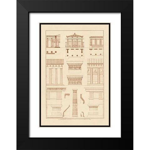 Doric Order, Temple of Zeus and Cased Column Black Modern Wood Framed Art Print with Double Matting by Buhlmann, J.