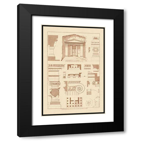 Tomb of Amyntas and Temple of Athena Polias Black Modern Wood Framed Art Print with Double Matting by Buhlmann, J.