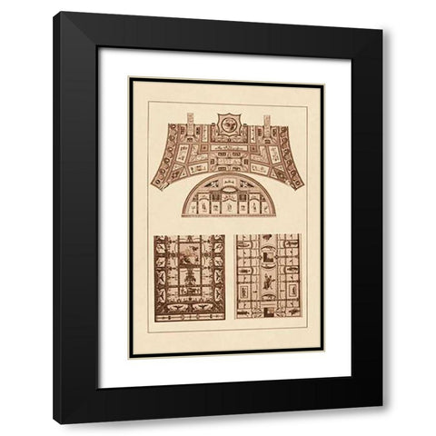 Decorative Painting in the Roman Vaults Black Modern Wood Framed Art Print with Double Matting by Buhlmann, J.