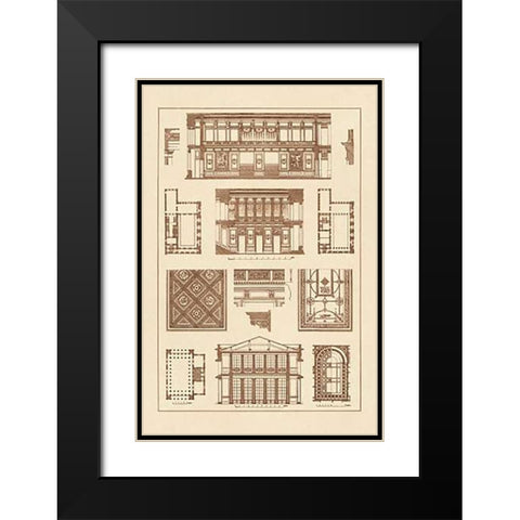 Halls with Galleries Black Modern Wood Framed Art Print with Double Matting by Buhlmann, J.