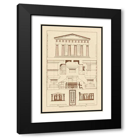 Temple of Vintageeidon at Paestum Black Modern Wood Framed Art Print with Double Matting by Buhlmann, J.