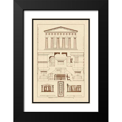 Temple of Vintageeidon at Paestum Black Modern Wood Framed Art Print with Double Matting by Buhlmann, J.