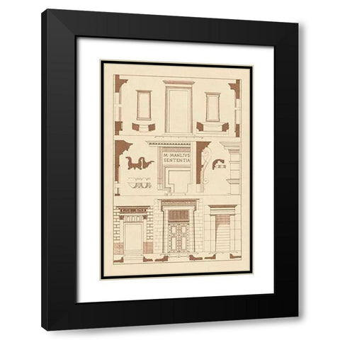 Doorways Black Modern Wood Framed Art Print with Double Matting by Buhlmann, J.