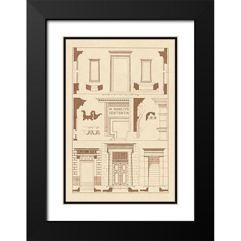 Doorways Black Modern Wood Framed Art Print with Double Matting by Buhlmann, J.