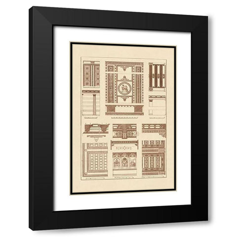 Ceilings with Visible Course of Beams Black Modern Wood Framed Art Print with Double Matting by Buhlmann, J.