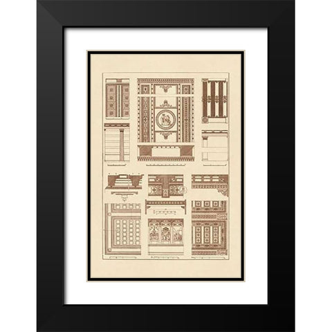 Ceilings with Visible Course of Beams Black Modern Wood Framed Art Print with Double Matting by Buhlmann, J.