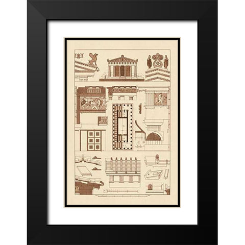 Temple of Athene and Theseus, PolyMuseumome Black Modern Wood Framed Art Print with Double Matting by Buhlmann, J.