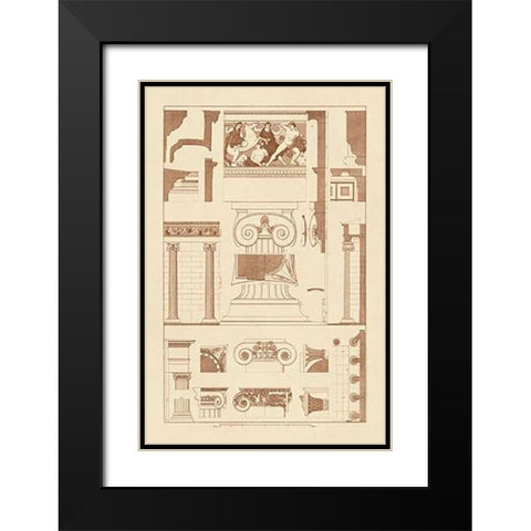 Ionic Orders and Capitals, PolyMuseumome Black Modern Wood Framed Art Print with Double Matting by Buhlmann, J.