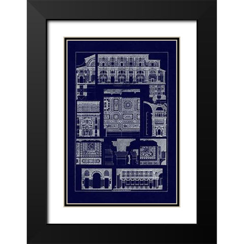 Barrel Vaults of the Renaissance (Blueprint) Black Modern Wood Framed Art Print with Double Matting by Buhlmann, J.
