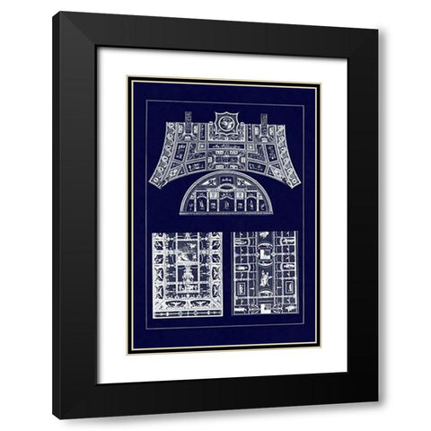 Decorative Painting in the Roman Vaults (Blueprint) Black Modern Wood Framed Art Print with Double Matting by Buhlmann, J.
