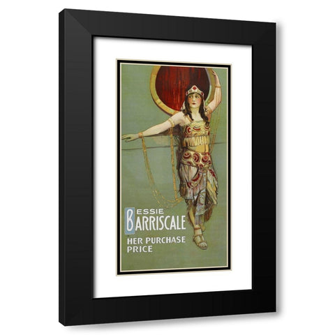 Vintage Film Posters: Her Purchase Price Black Modern Wood Framed Art Print with Double Matting by Unknown